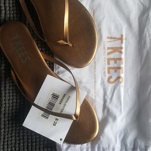 TKEES Highlighter Bronzer Leather Sandal 8/7.5